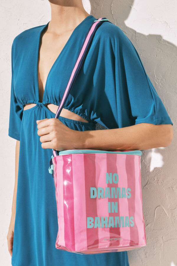 Women'secret Bolsa refrigerante de rayas rosa rosa