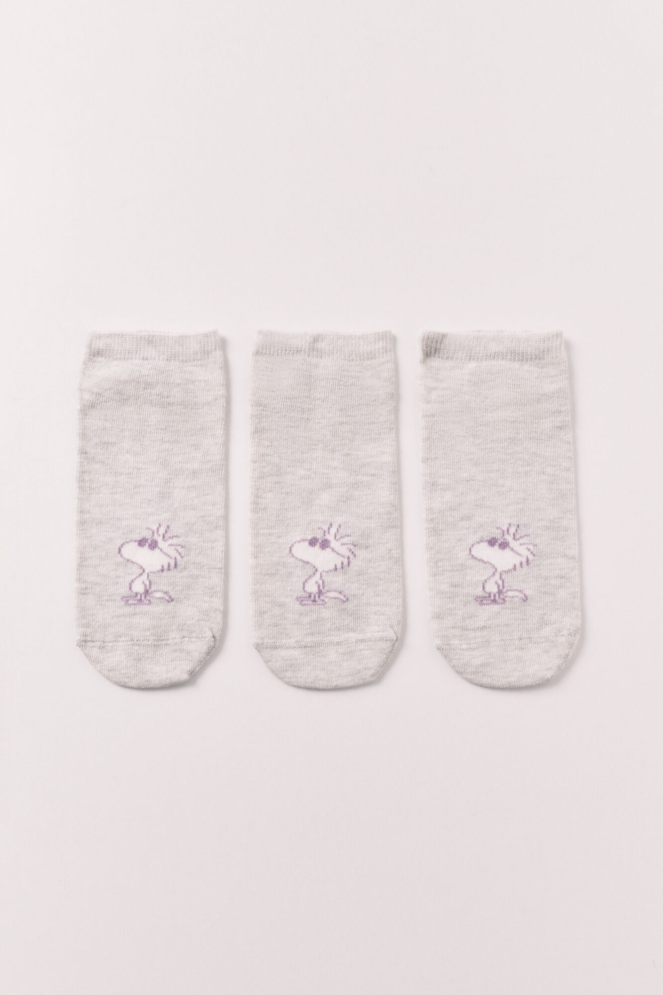 Women'secret Pack de 3 calcetines cortos estampados Peanuts