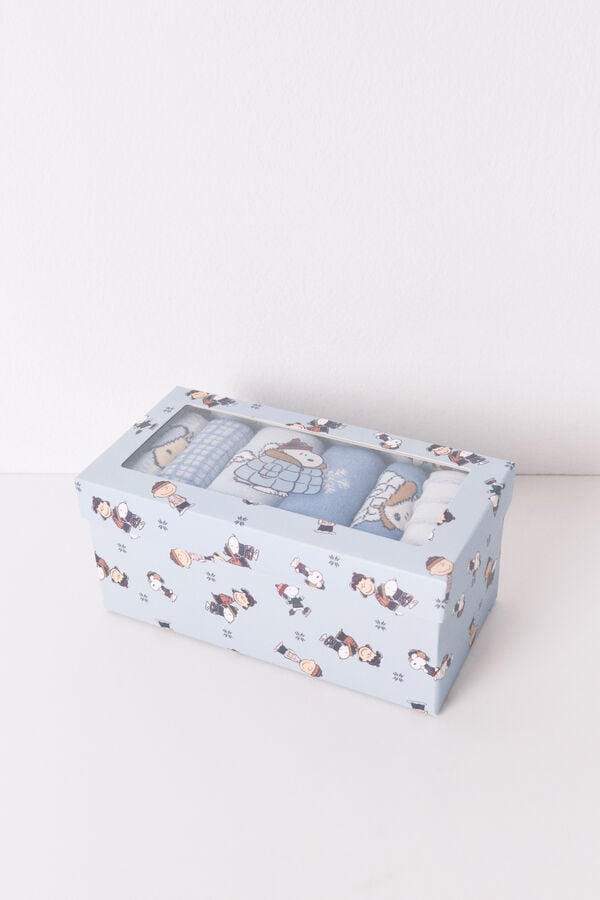 Women'secret Paquete de 6 calcetines largos de algodón de Snoopy estampado