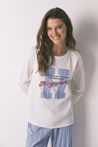 Women'secret Pijama larga de algodón a rayas de Harry Potter