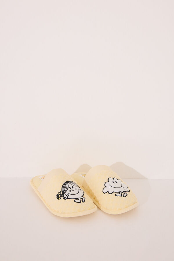 Womensecret Pantuflas para casa amarillas de la pequeña señorita Sr. Men amarillo