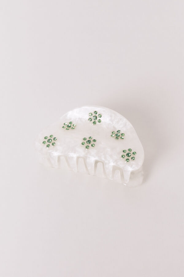 Women'secret Pinza para el cabello con strass marfil