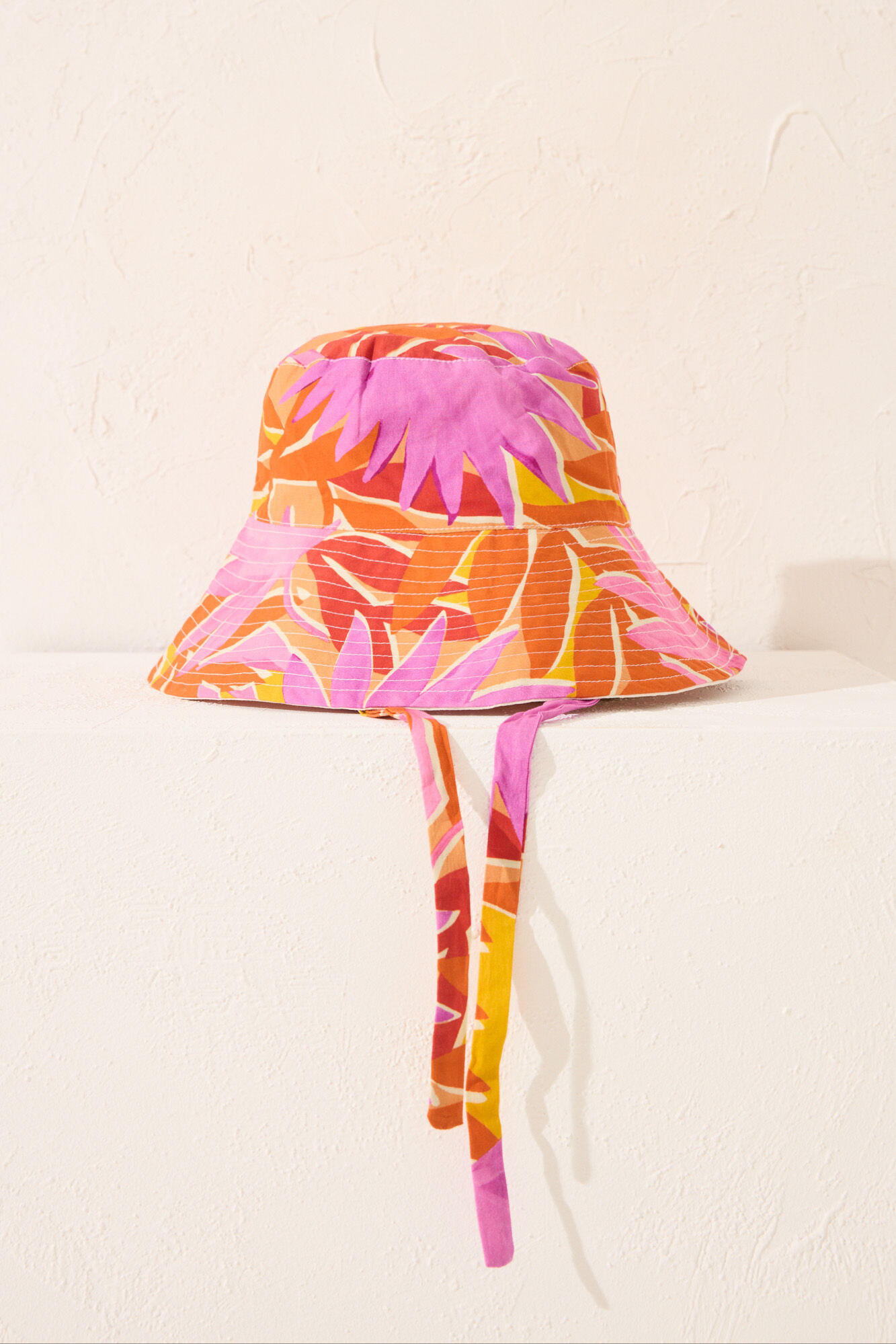 Women'secret Sombrero de algod&oacute;n con estampado reversible