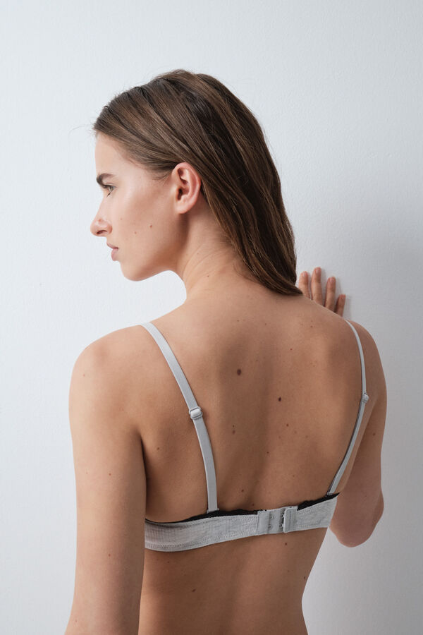 Women'secret Brasier cl&aacute;sico con relleno de algod&oacute;n gris BEAUTIFUL gris