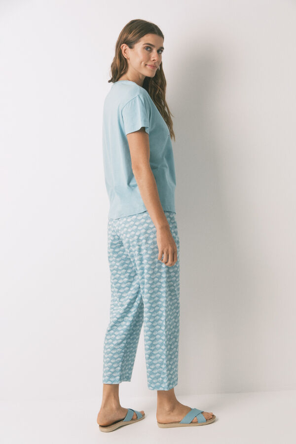 Women'secret Pijama capri 100% algodón Sebastian Green verde