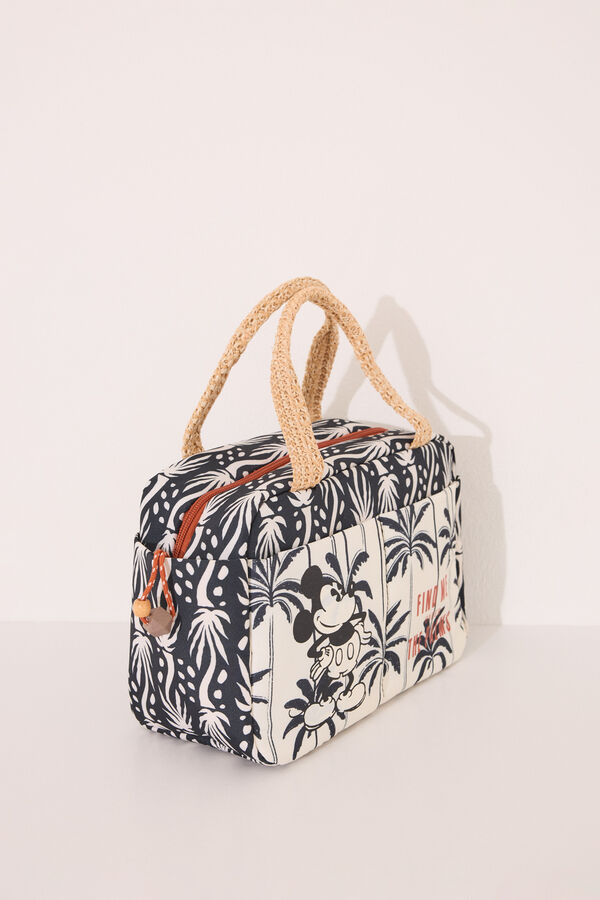 Womensecret Neceser grande con estampado de Mickey Mouse negro