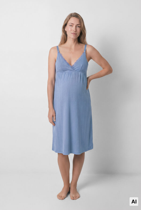 Women'secret Camis&oacute;n maternity de tirantes lactancia azul azul
