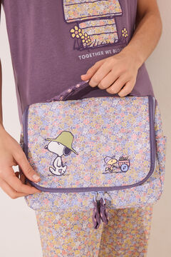 Womensecret Neceser grande de nailon con flores de Snoopy estampado