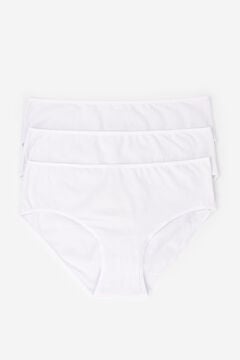 Womensecret Pack 3 panties de algodón blanco