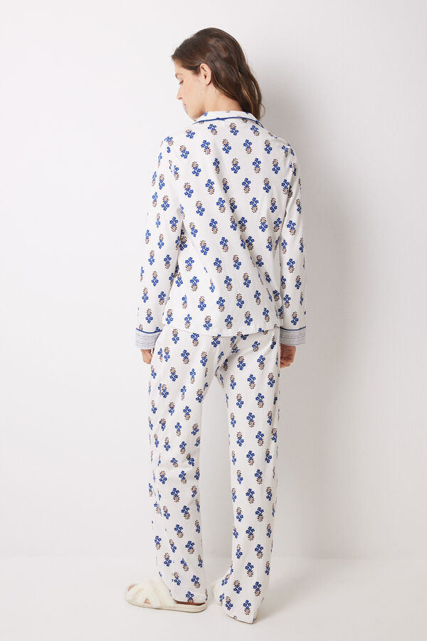 Womensecret Pijama camisera larga 100% algodón flores estampado