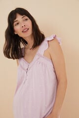 Womensecret Camisón maternity algodón lila rosa