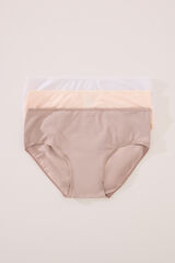 Womensecret Pack de 3 panties culotte de microfibra blanco