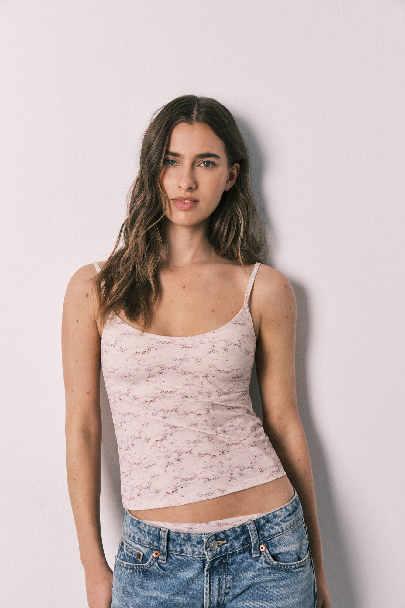 Women'secret Playera de copa fija interior estampado de serpiente
