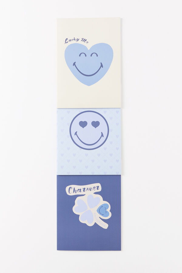 Womensecret Pack 3 libretas azules Smiley azul