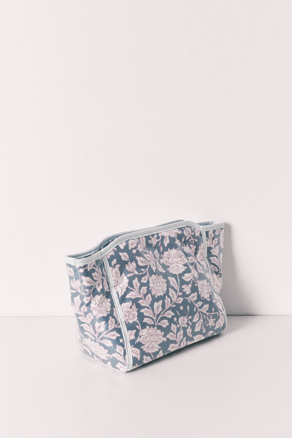 Women'secret Neceser mediano estampado floral azul estampado