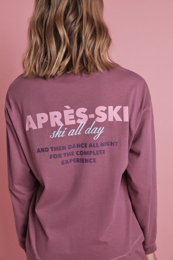 HI&BYE Conjunto largo aprés-ski rosa 100% algodón rosa