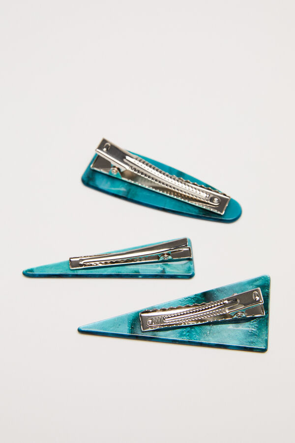 Womensecret Pack 3 pinzas verdes clip pelo verde