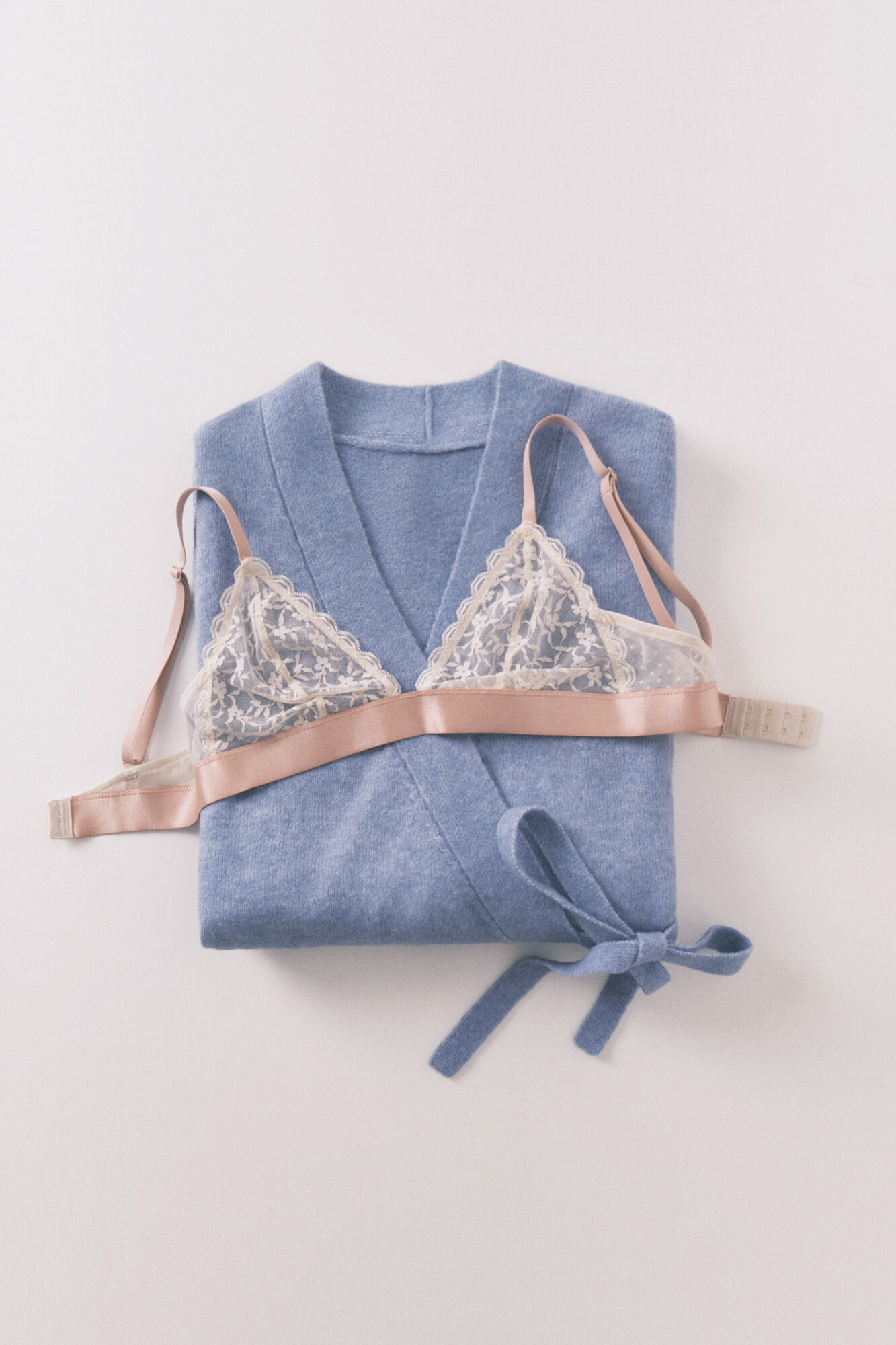 Women'secret Brasier triangular de encaje beige NATURAL