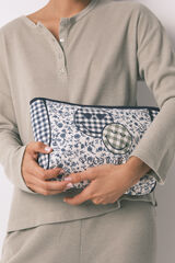 Women'secret Neceser de nailon SmileyWorld® azul mediano estampado