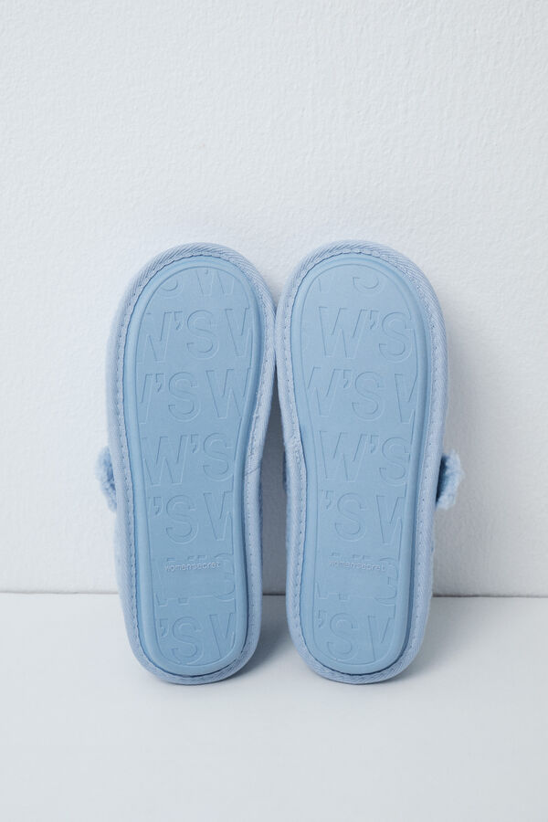 Women'secret Pantunflas de bailarina Hello Kitty azul