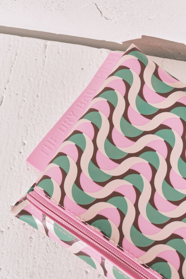 Women'secret Bolsa para traje de ba&ntilde;o impermeable estampado geom&eacute;trico estampado