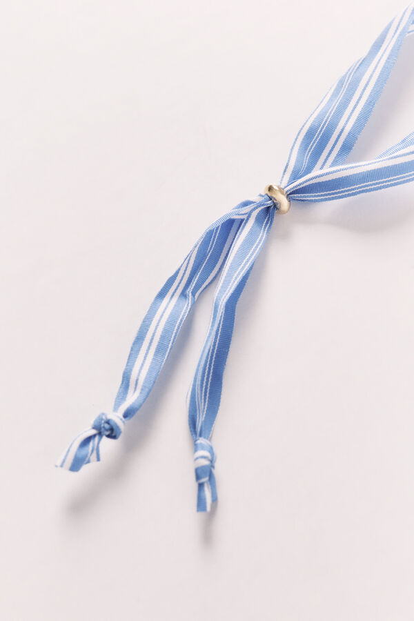 Women'secret Collar de tela con cuentas chili naranja