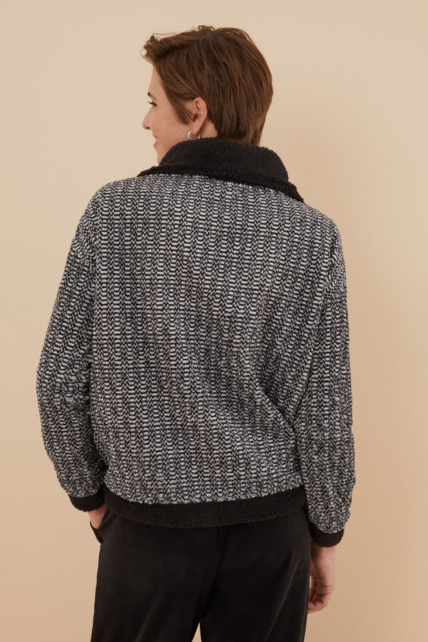 Womensecret Sudadera efecto tricot negro negro