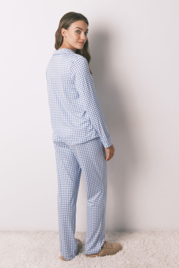 Women'secret Pijama larga Vichy de Snoopy estampado