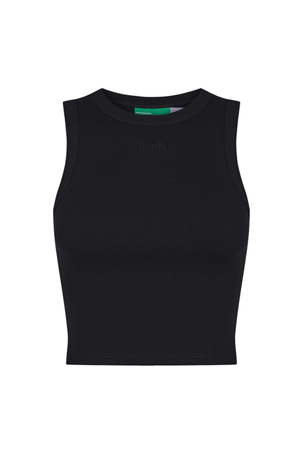 Womensecret Crop top algodón negro negro