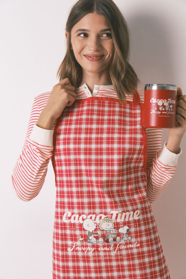 Women'secret Delantal a cuadros de Snoopy estampado