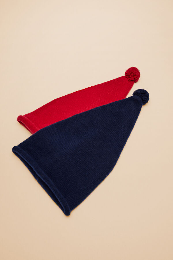 Womensecret Gorro con pompón azul