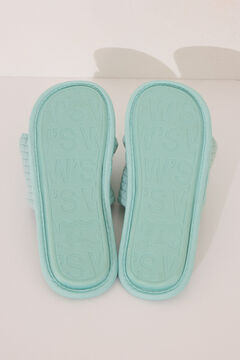 Womensecret Pantuflas para casa con relleno azules azul