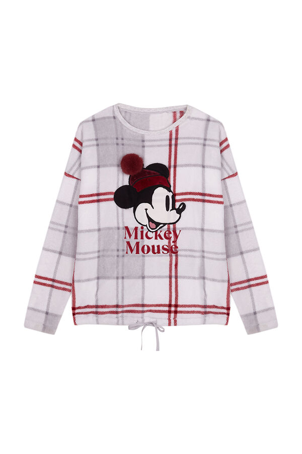 Womensecret Pijama polar 3D Mickey Mouse gris