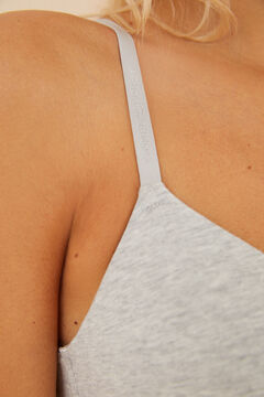 Womensecret CHARMING Sujetador triangular algodón gris gris