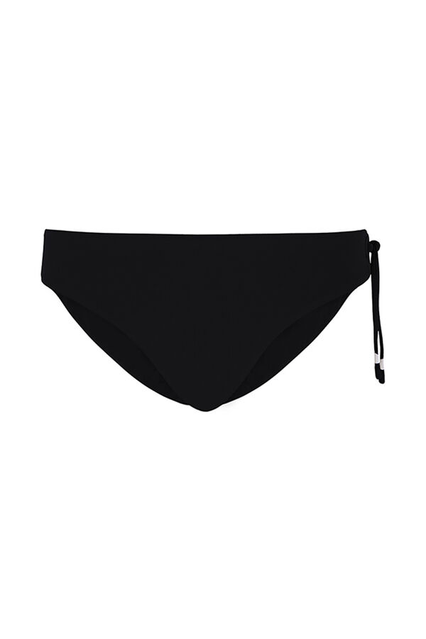 Womensecret Panty de bikini clásica negra con lazo o lazo negro