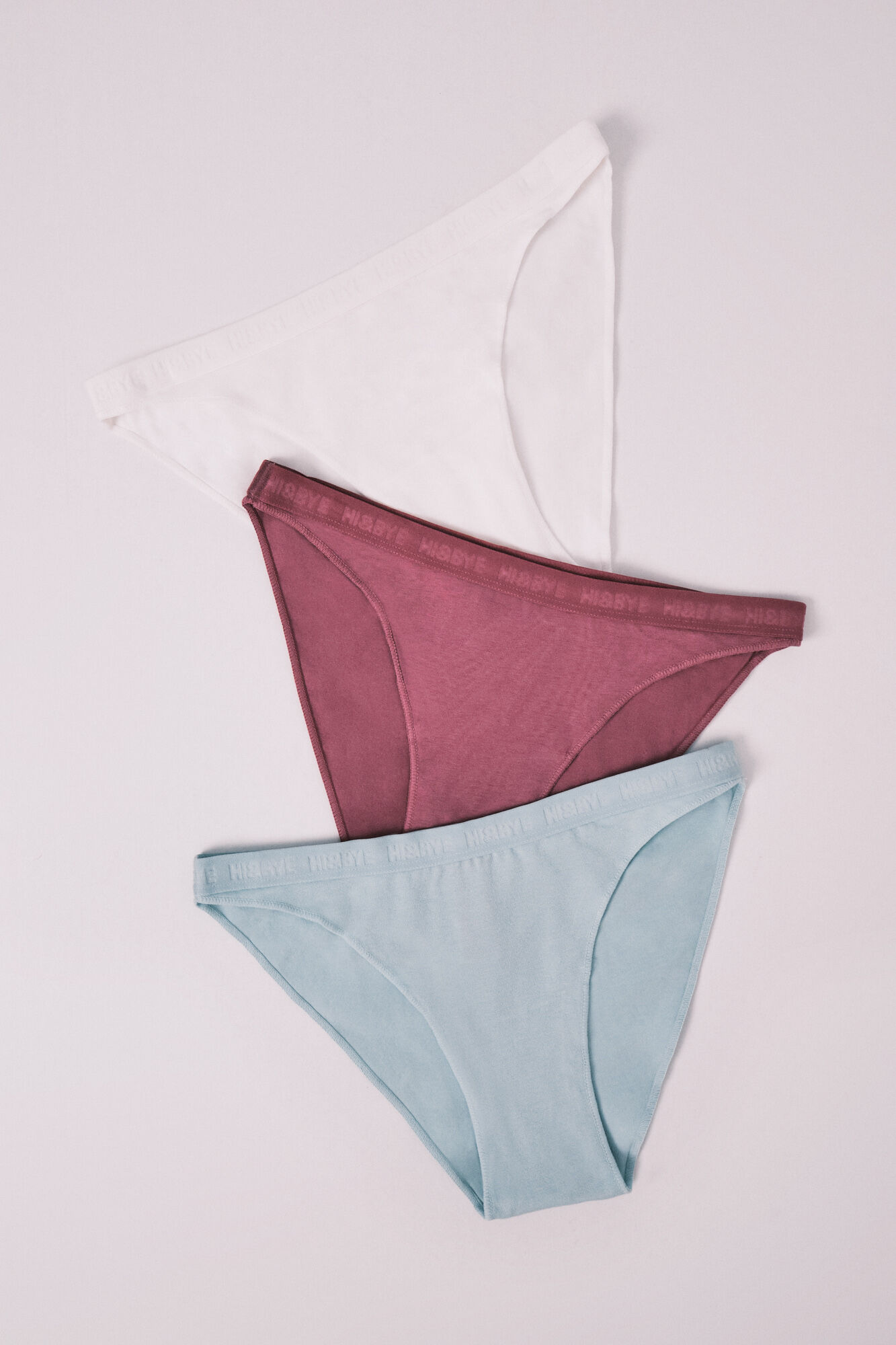 HI&BYE Pack 3 panties cl&aacute;sicas de algod&oacute;n verde