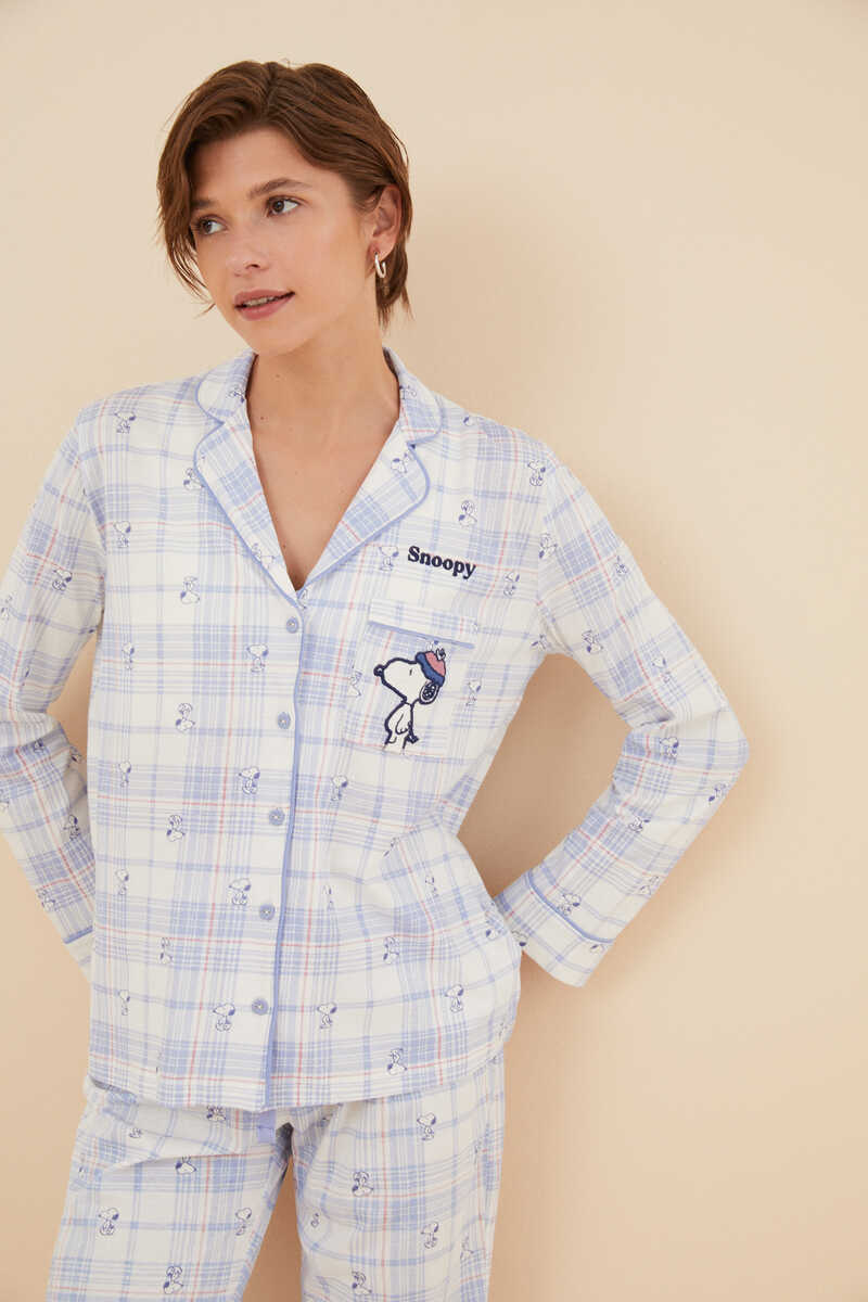 Womensecret Pijama camisera 100% algodón Snoopy estampado
