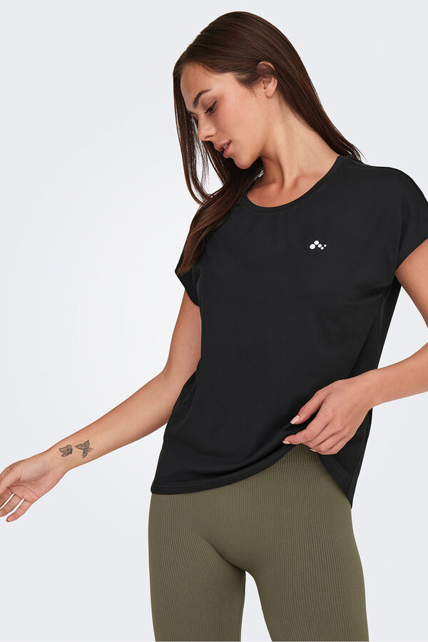Only Play Camiseta manga corta deportiva negro