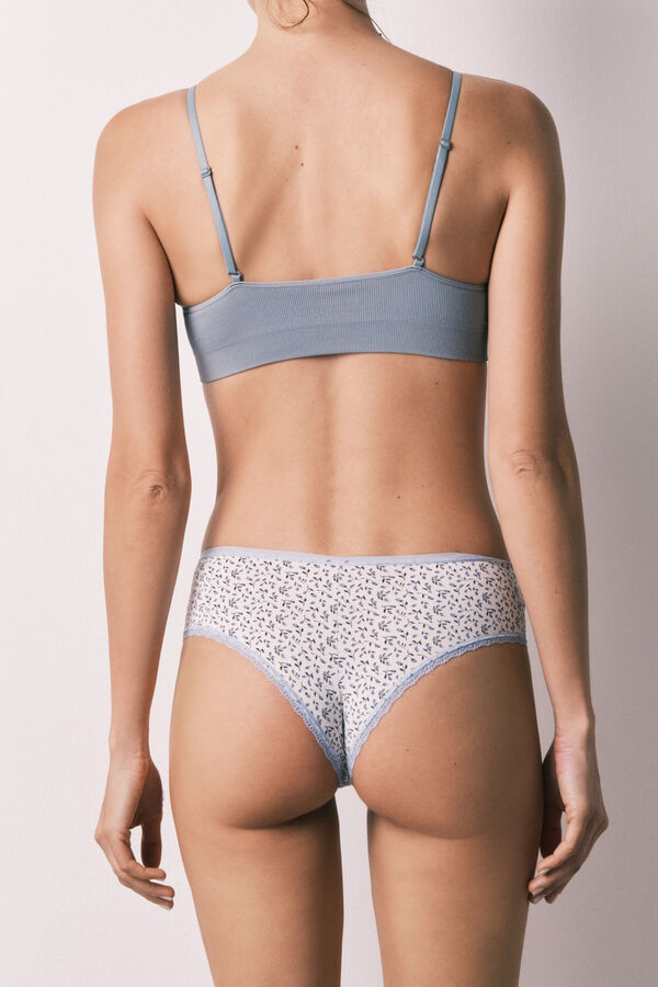 Women'secret Panty brasile&ntilde;o ancho estampado de flores estampado