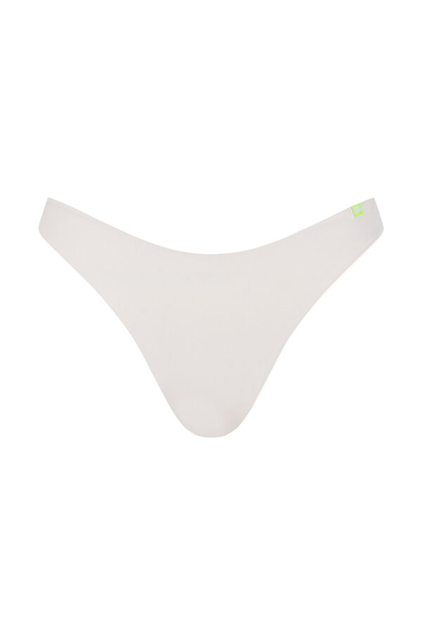 Womensecret Panty de panty de bikini brasileña blanca marfil