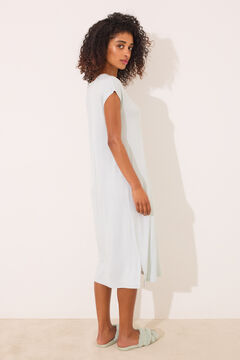 Womensecret Camisón midi de viscosa a rayas verde
