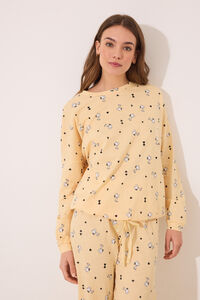 Womensecret Pijama larga amarillo de Snoopy amarillo