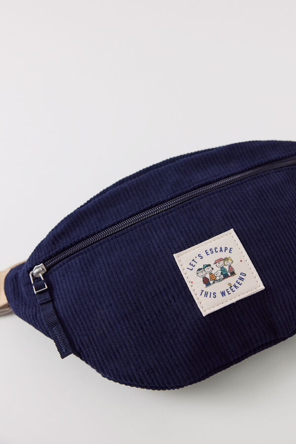 Womensecret Bolsa cangurera pana azul Snoopy azul