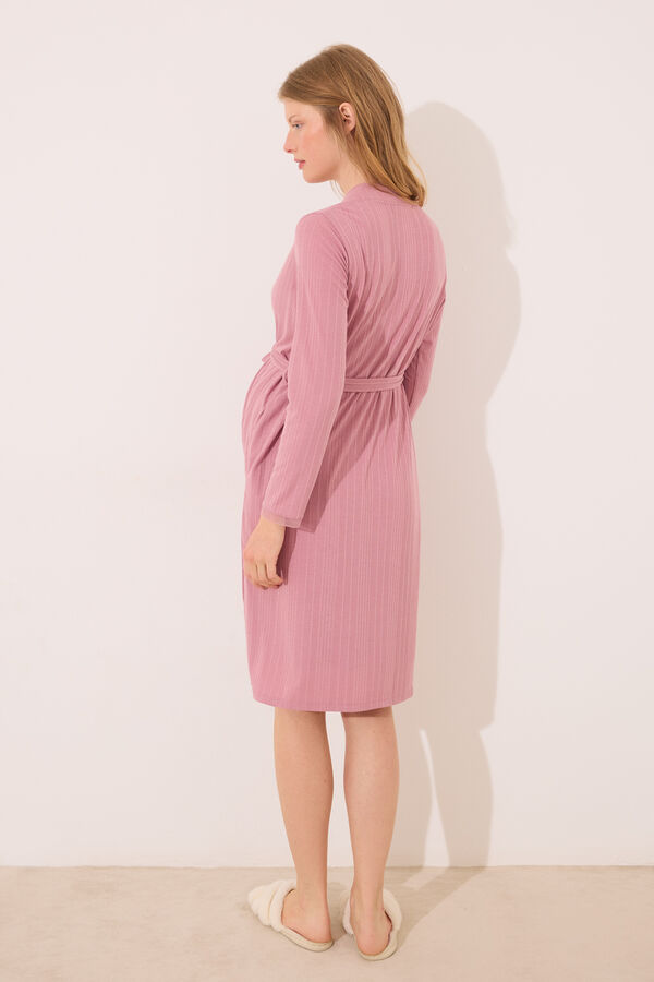 Womensecret Bata midi de punto " premamá " en color rosa rosa