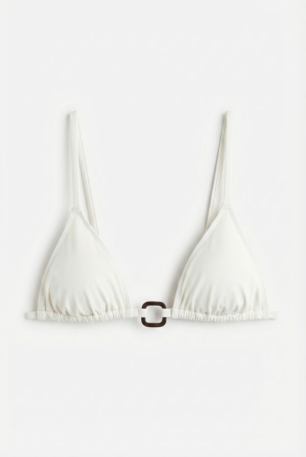 Women'secret Top de bikini triangular cortina blanco marfil