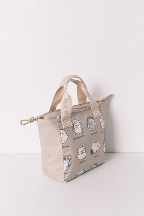 Women'secret Bolsa térmica beige para comida de Snoopy  nude