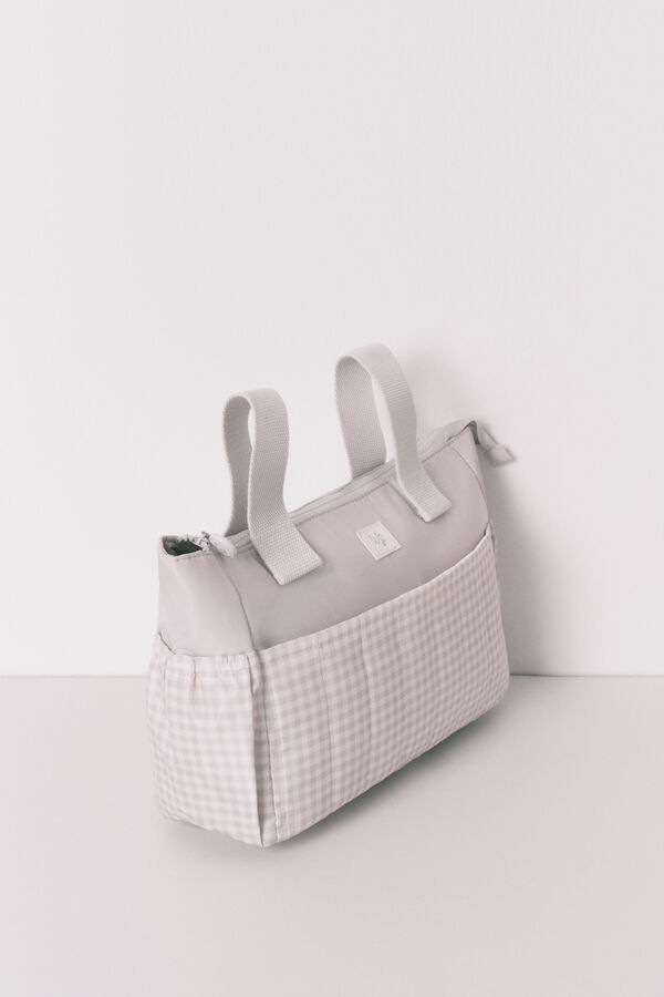 Womensecret Bolsa de premamá mediano de neceser vichy grises  gris