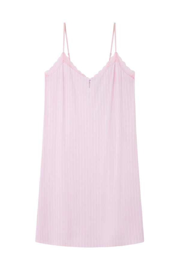 Womensecret Camisón corto de viscosa rosa rosa