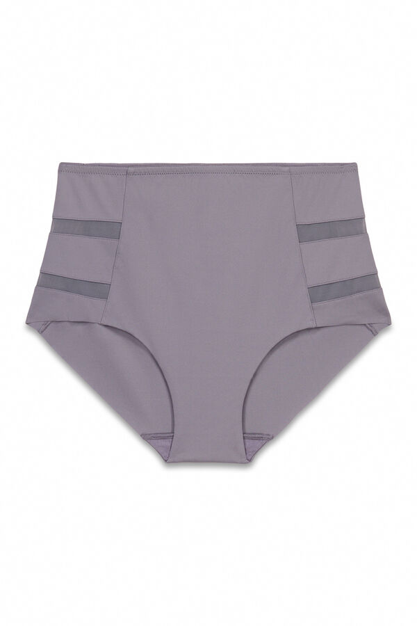 Women'secret Panty reductora alta azul gris