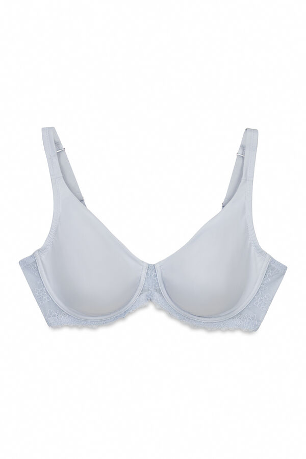Women'secret Brasier reductor de microfibra y encaje azul REAL azul